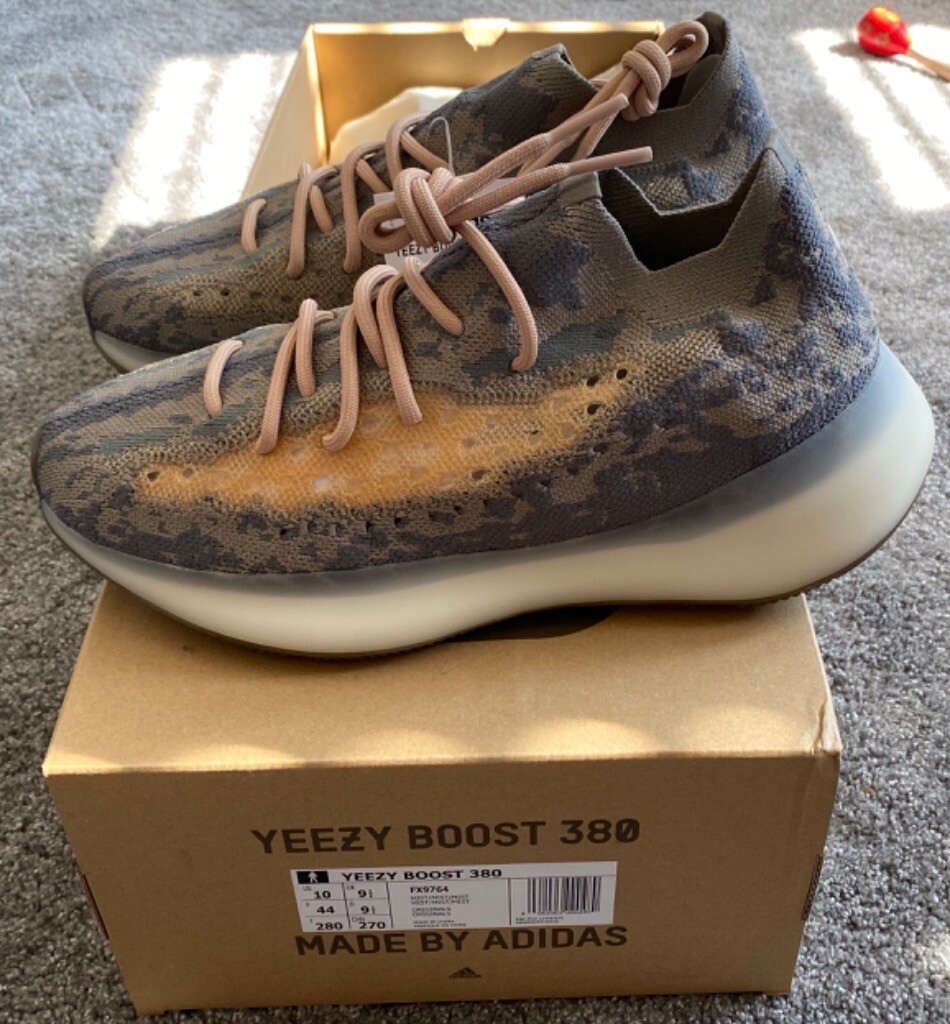 YEEZY BOOST 380 Mist detailed visuals of the news.